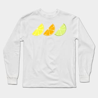 Citrus Wedges (white background) Long Sleeve T-Shirt